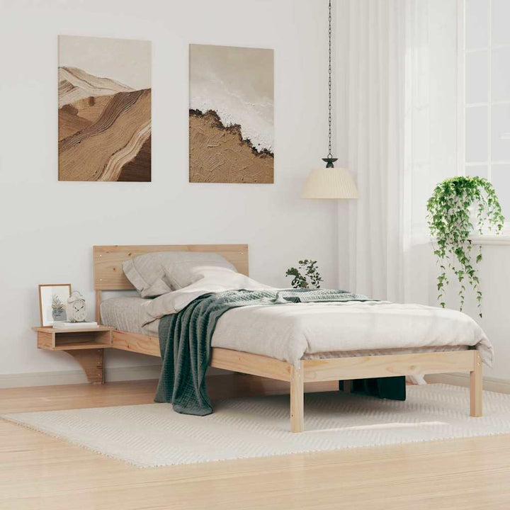 Sengestel med hovedgærde Brun 80 x 200 cm Massiv fyrretræ