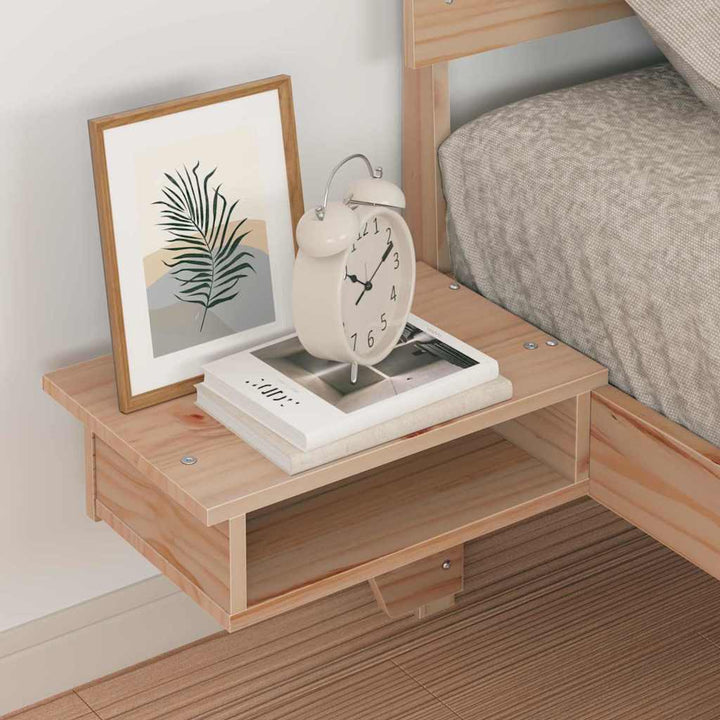 Sengestel med hovedgærde Brun 75 x 190 cm Massiv fyrretræ