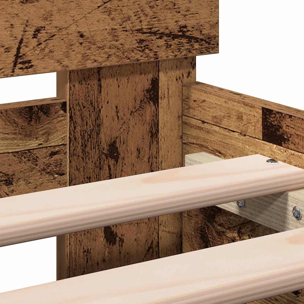 Sengestel Gammelt træ 203 x 185 x 70 cm Konstrueret træ