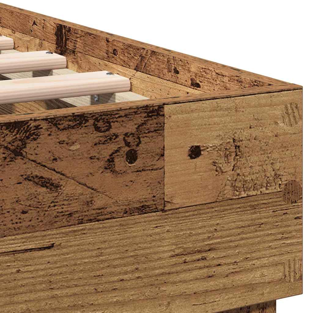 Sengestel Gammelt træ 203 x 185 x 70 cm Konstrueret træ