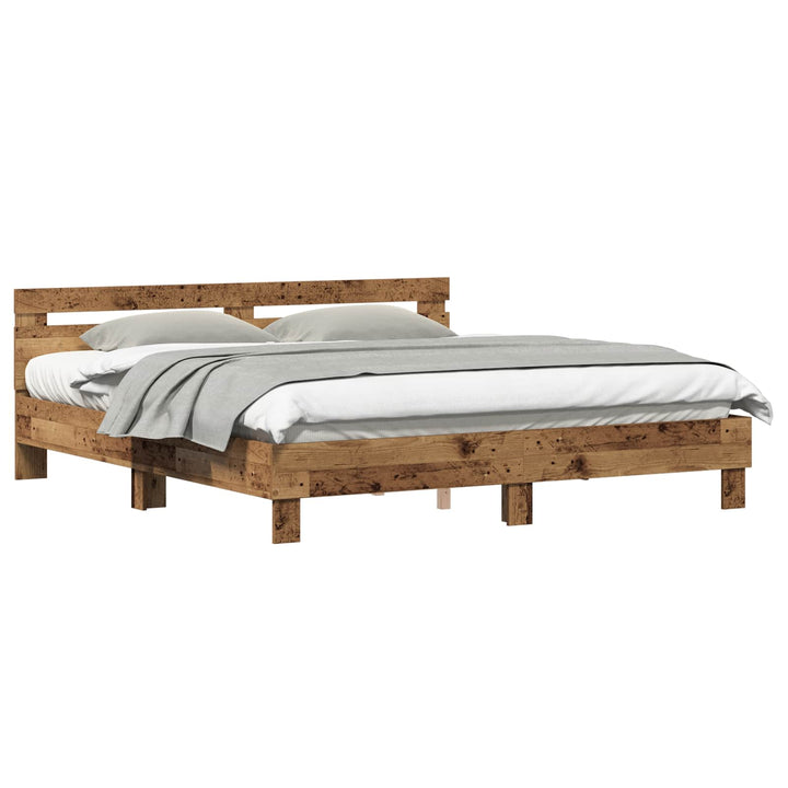 Sengestel Gammelt træ 203 x 185 x 70 cm Konstrueret træ