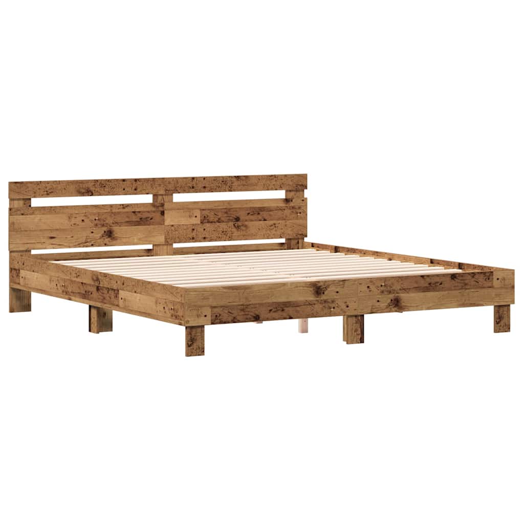 Sengestel Gammelt træ 203 x 185 x 70 cm Konstrueret træ