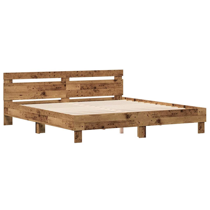 Sengestel Gammelt træ 203 x 185 x 70 cm Konstrueret træ