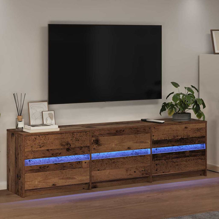 TV Enheder 180 x 34 x 50 cm Gammelt træ Konstrueret træ