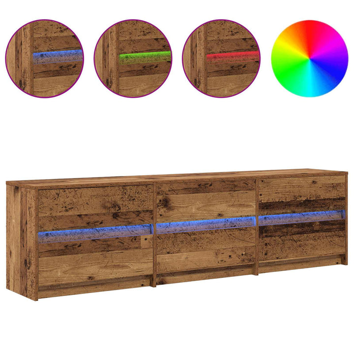 TV Enheder 2 pcs Gammelt træ 180 x 34 x 50 cm Konstrueret træ