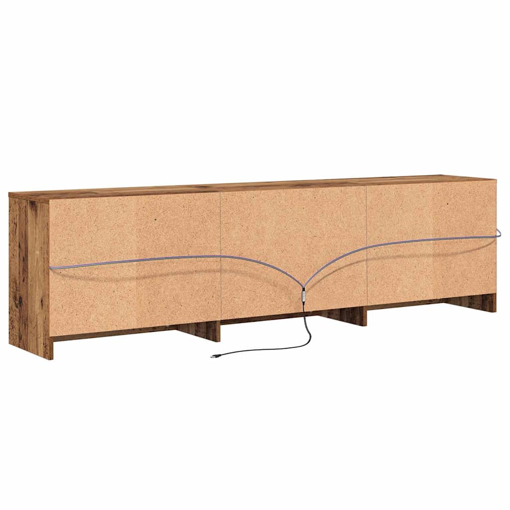 TV Enheder 2 pcs Gammelt træ 180 x 34 x 50 cm Konstrueret træ