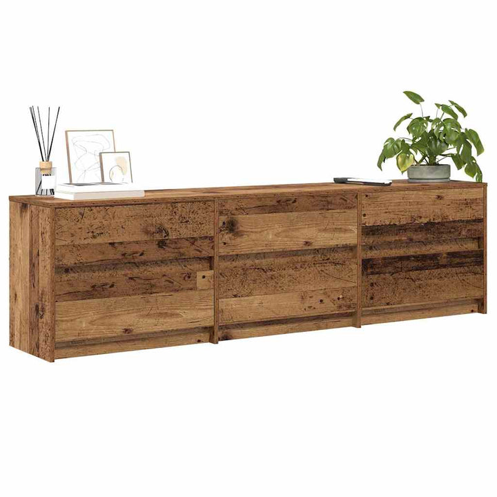 TV Enheder 2 pcs Gammelt træ 180 x 34 x 50 cm Konstrueret træ