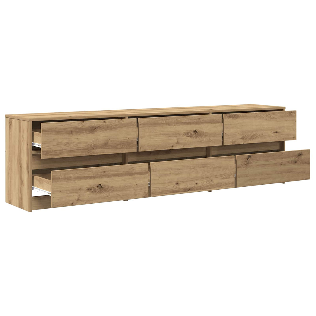 TV Enheder 2 pcs Artisan Egetræ Konstrueret træ