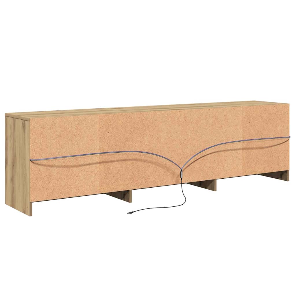 TV Enheder 2 pcs Artisan Egetræ Konstrueret træ