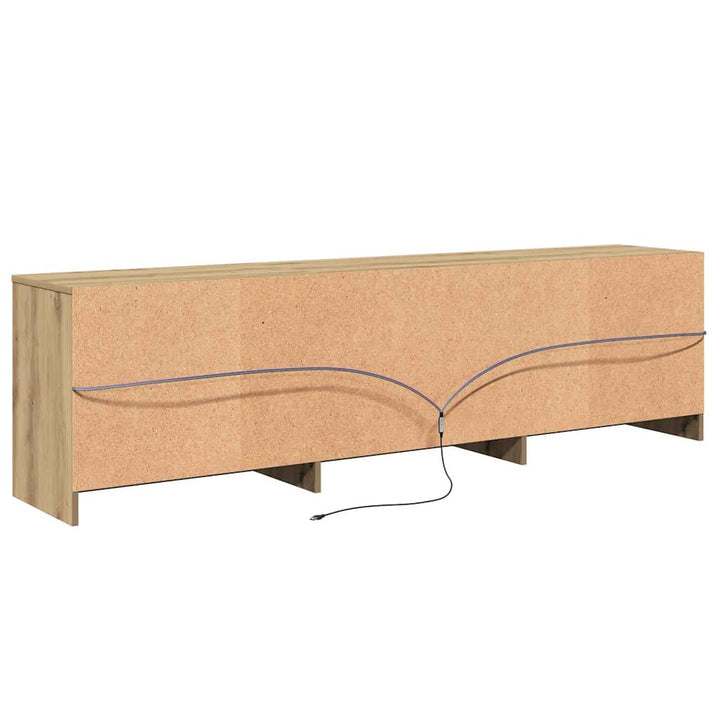 TV Enheder 2 pcs Artisan Egetræ Konstrueret træ