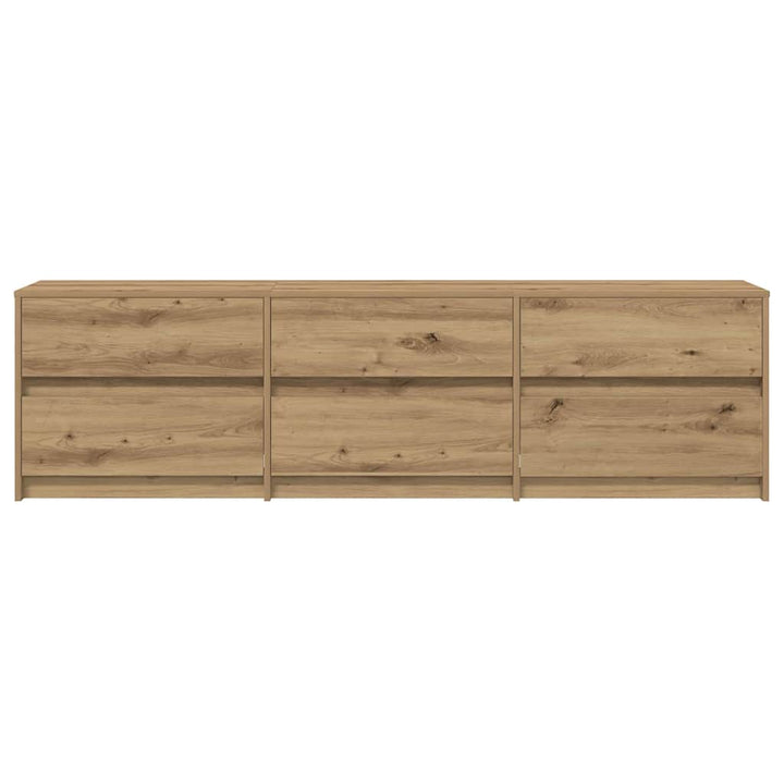 TV Enheder 2 pcs Artisan Egetræ Konstrueret træ