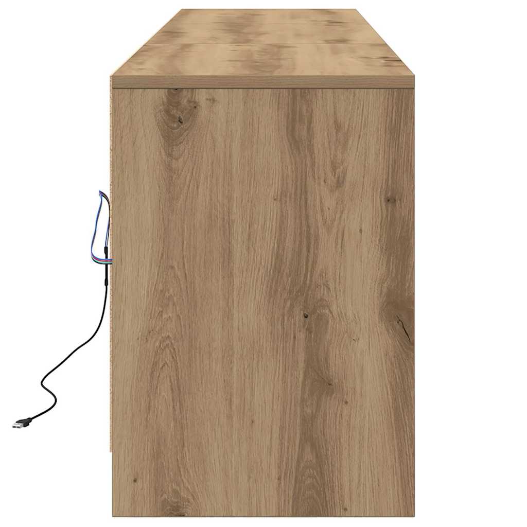 TV Enheder 2 pcs Artisan Egetræ Konstrueret træ