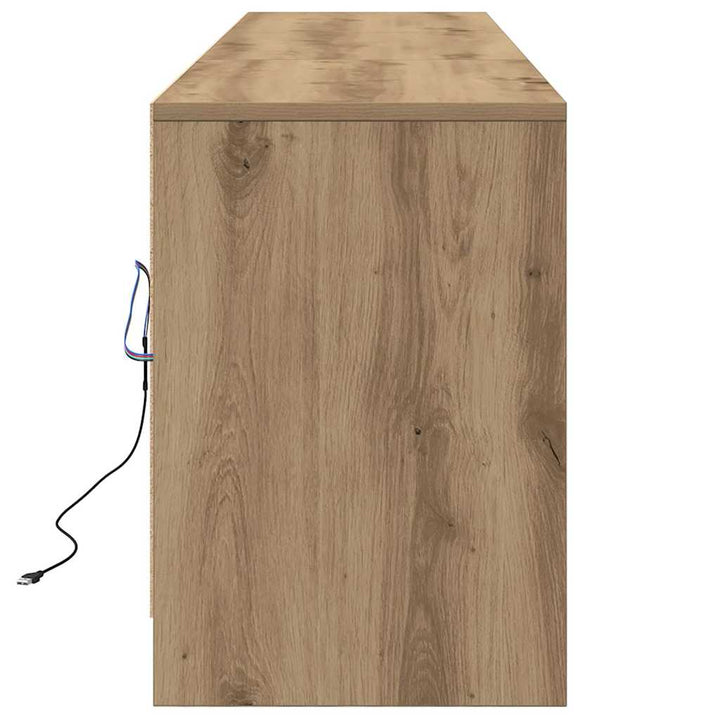 TV Enheder 2 pcs Artisan Egetræ Konstrueret træ