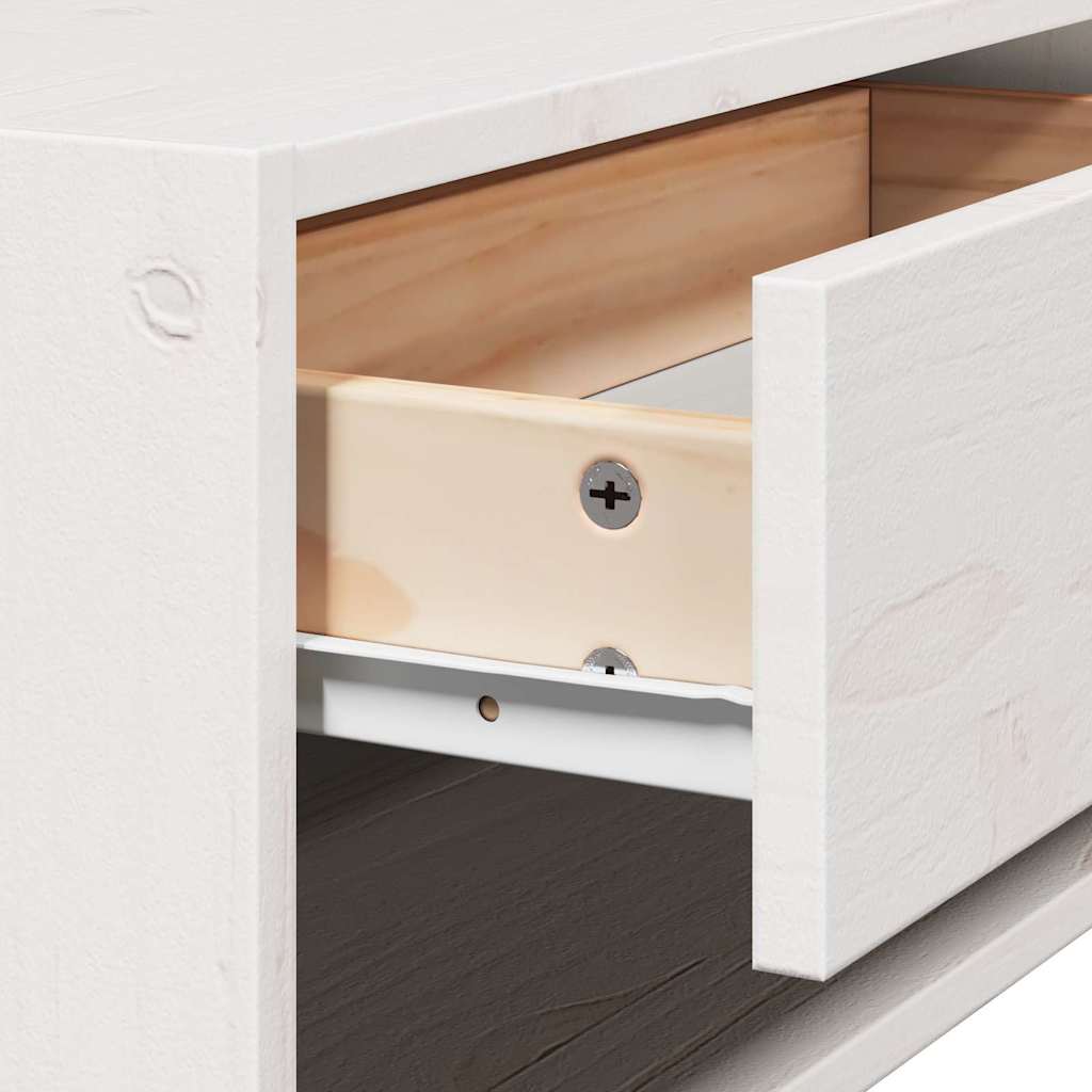 Sengebord 2 pcs Hvid 50 x 32,5 x 24 cm Massivt fyrretræ