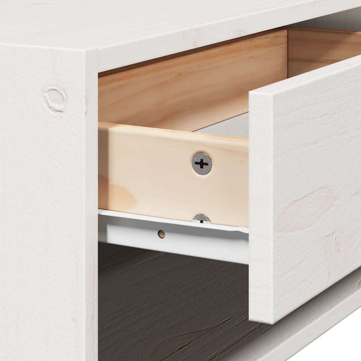 Sengebord 2 pcs Hvid 50 x 32,5 x 24 cm Massivt fyrretræ
