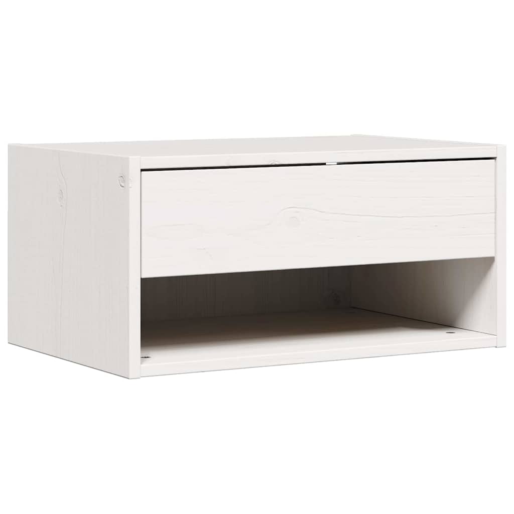 Sengebord 2 pcs Hvid 50 x 32,5 x 24 cm Massivt fyrretræ