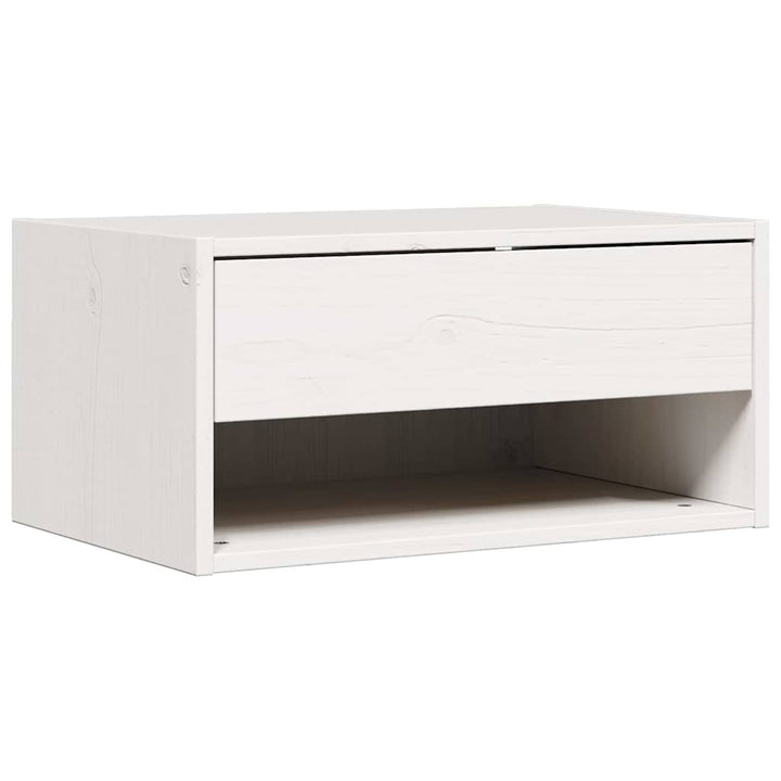 Sengebord 2 pcs Hvid 50 x 32,5 x 24 cm Massivt fyrretræ