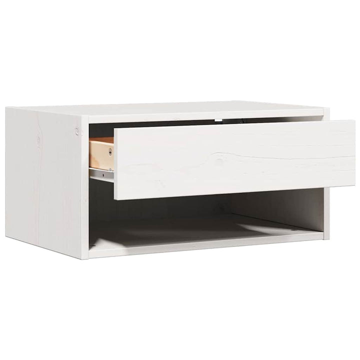Sengebord 2 pcs Hvid 50 x 32,5 x 24 cm Massivt fyrretræ