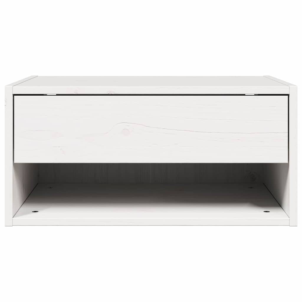Sengebord 2 pcs Hvid 50 x 32,5 x 24 cm Massivt fyrretræ