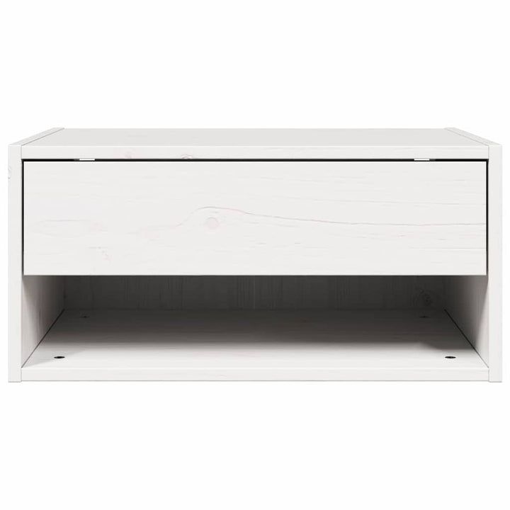 Sengebord 2 pcs Hvid 50 x 32,5 x 24 cm Massivt fyrretræ