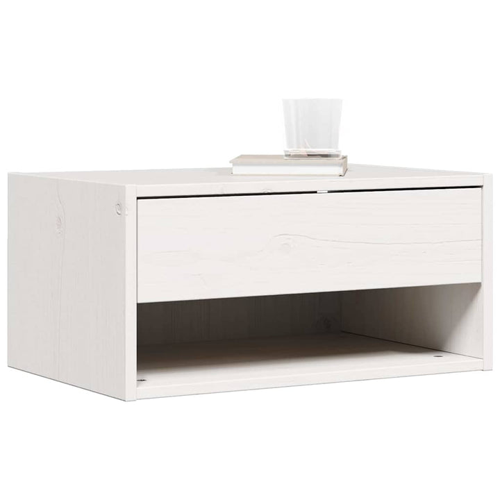 Sengebord 2 pcs Hvid 50 x 32,5 x 24 cm Massivt fyrretræ