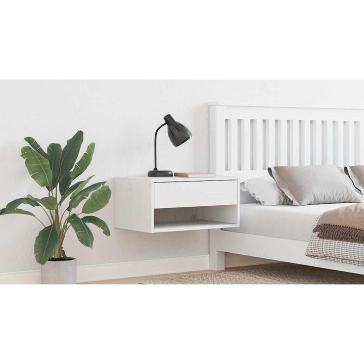 Sengebord Voks brun 50 x 32,5 x 24 cm Massivt fyrretræ