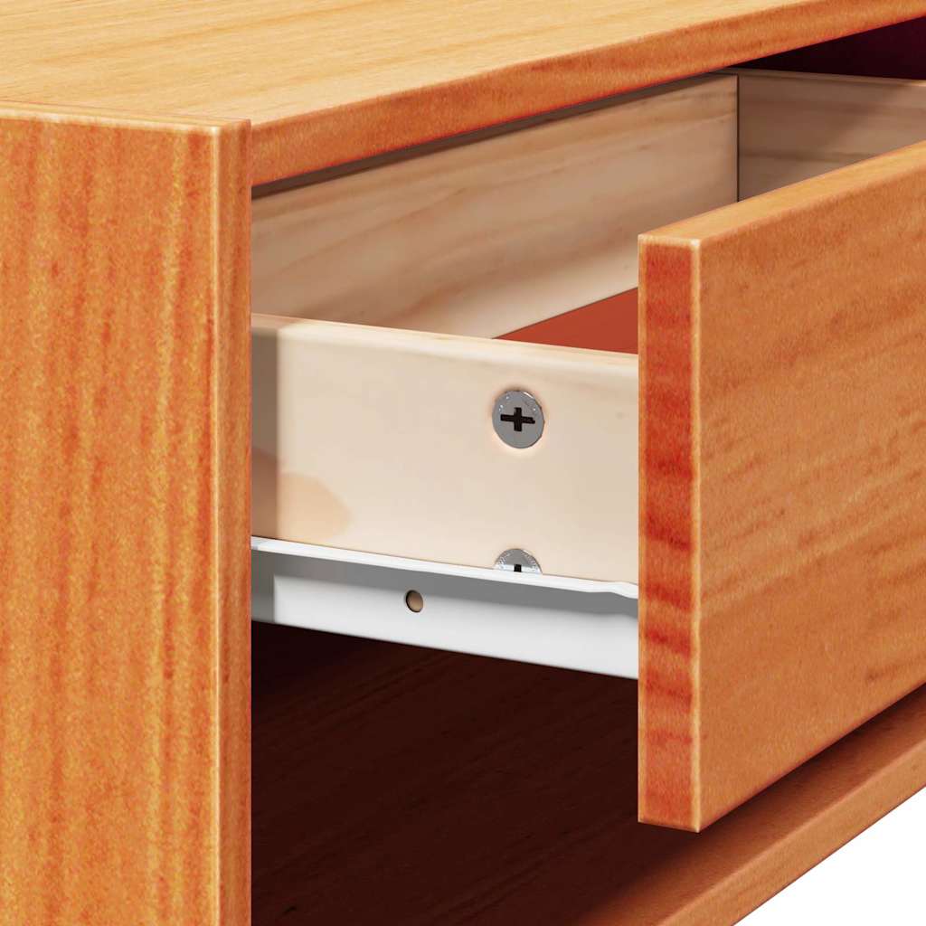 Sengebord 2 pcs Voks brun 50 x 32,5 x 24 cm Massivt fyrretræ