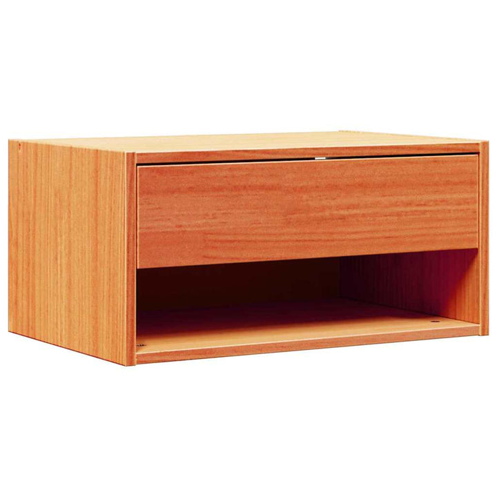 Sengebord 2 pcs Voks brun 50 x 32,5 x 24 cm Massivt fyrretræ