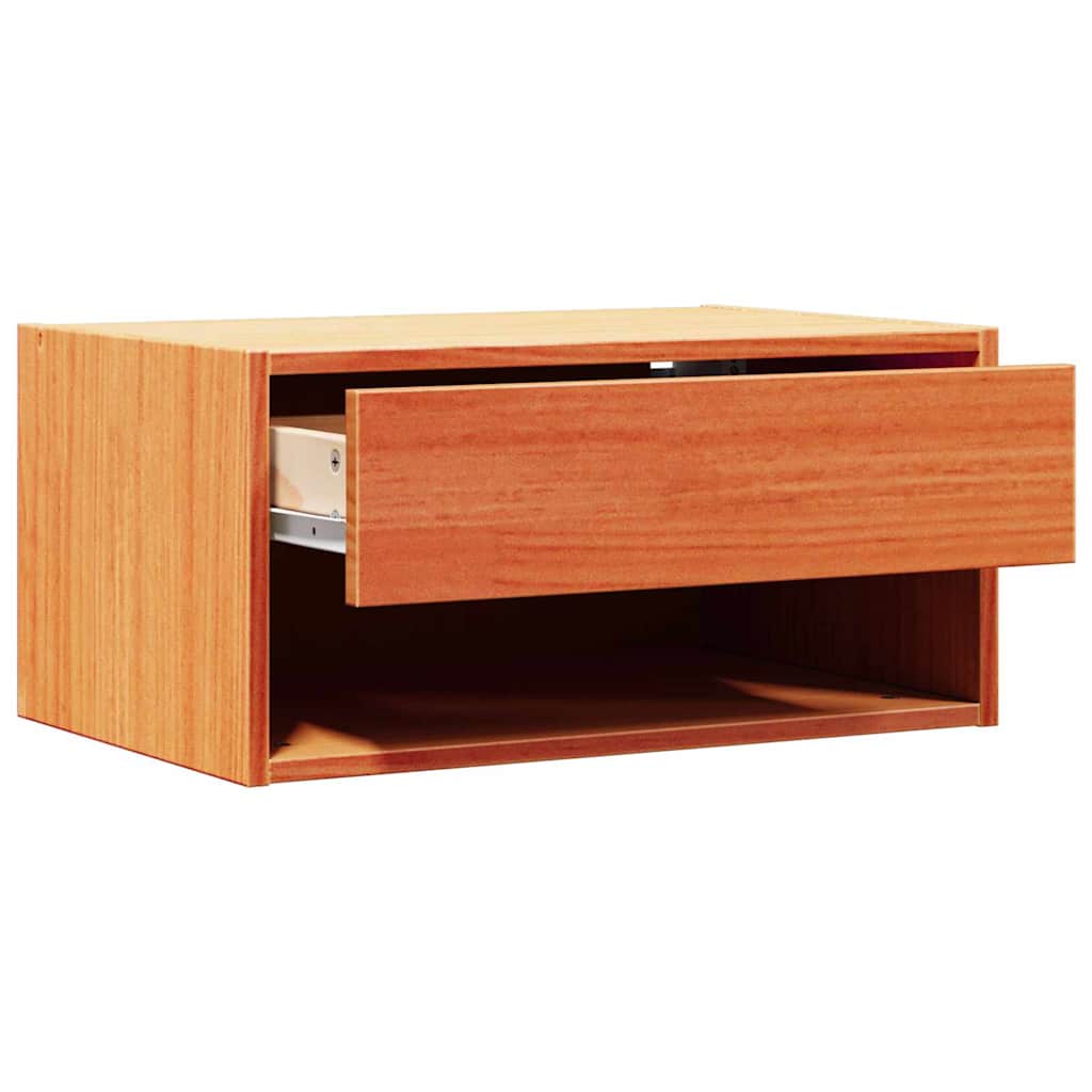 Sengebord 2 pcs Voks brun 50 x 32,5 x 24 cm Massivt fyrretræ