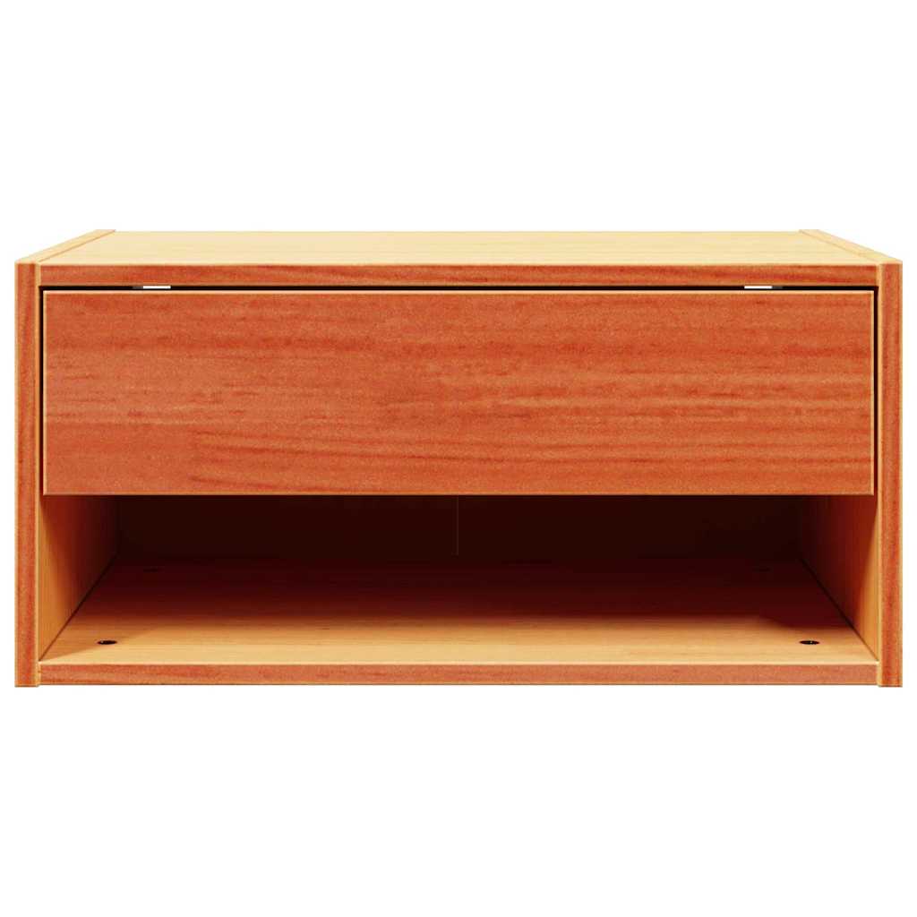 Sengebord 2 pcs Voks brun 50 x 32,5 x 24 cm Massivt fyrretræ
