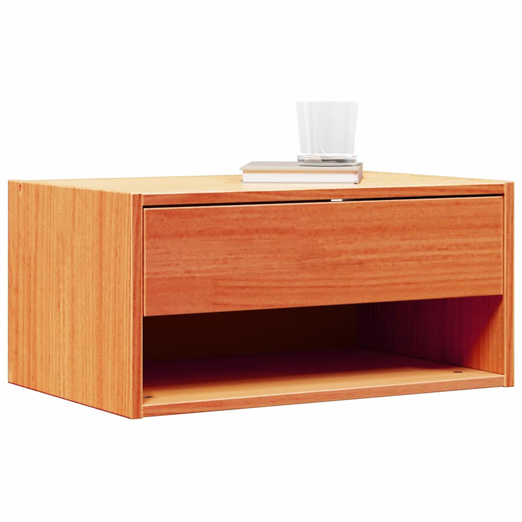 Sengebord 2 pcs Voks brun 50 x 32,5 x 24 cm Massivt fyrretræ