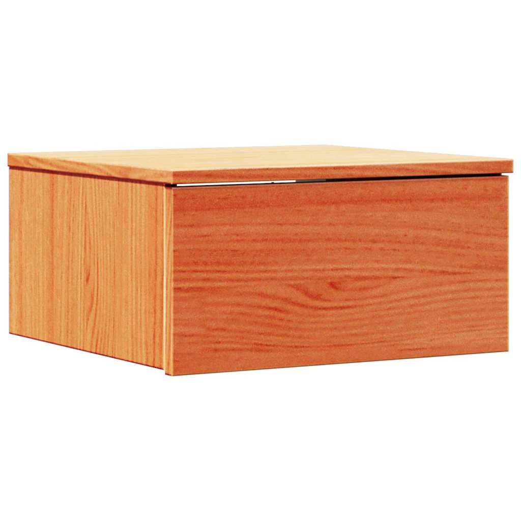 Sengebord 2 pcs Voks brun 37 x 35 x 18,5 cm Massivt fyrretræ