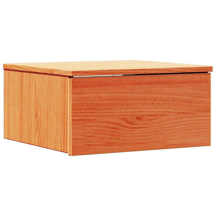 Sengebord 2 pcs Voks brun 37 x 35 x 18,5 cm Massivt fyrretræ