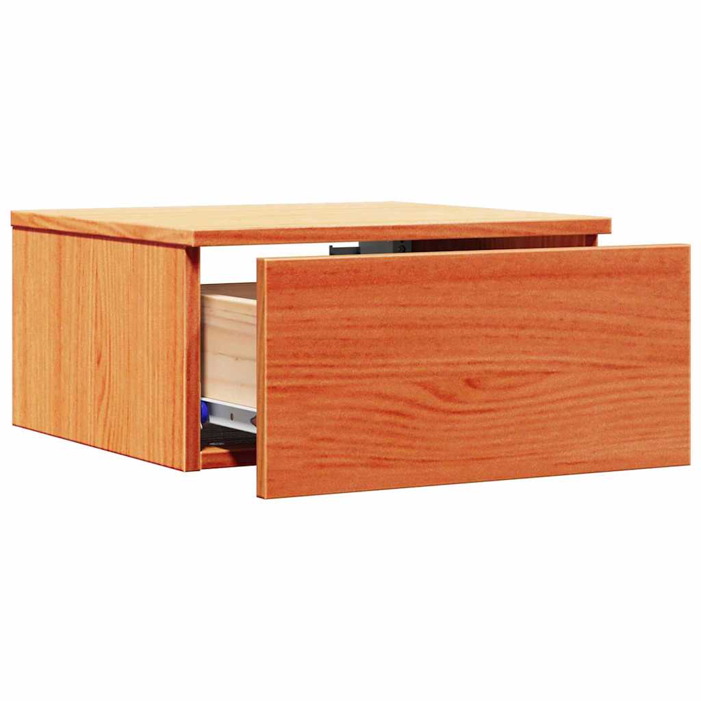 Sengebord 2 pcs Voks brun 37 x 35 x 18,5 cm Massivt fyrretræ