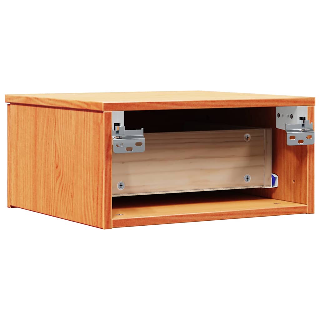 Sengebord 2 pcs Voks brun 37 x 35 x 18,5 cm Massivt fyrretræ