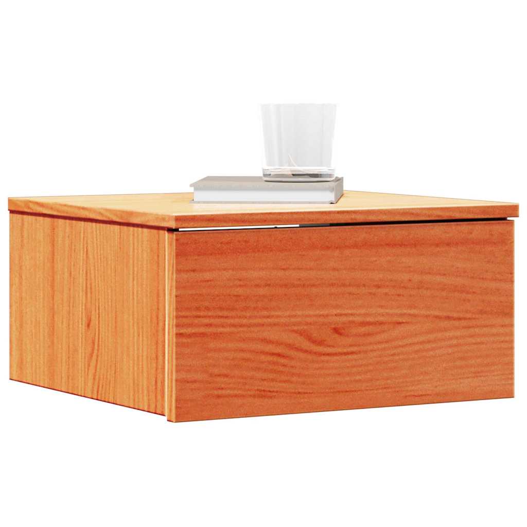 Sengebord 2 pcs Voks brun 37 x 35 x 18,5 cm Massivt fyrretræ