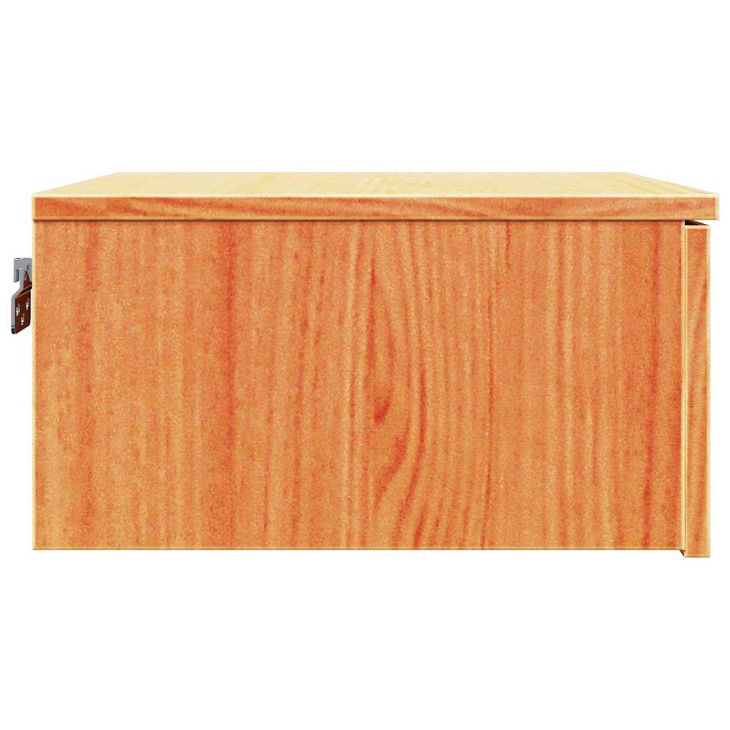 Sengebord 2 pcs Voks brun 37 x 35 x 18,5 cm Massivt fyrretræ