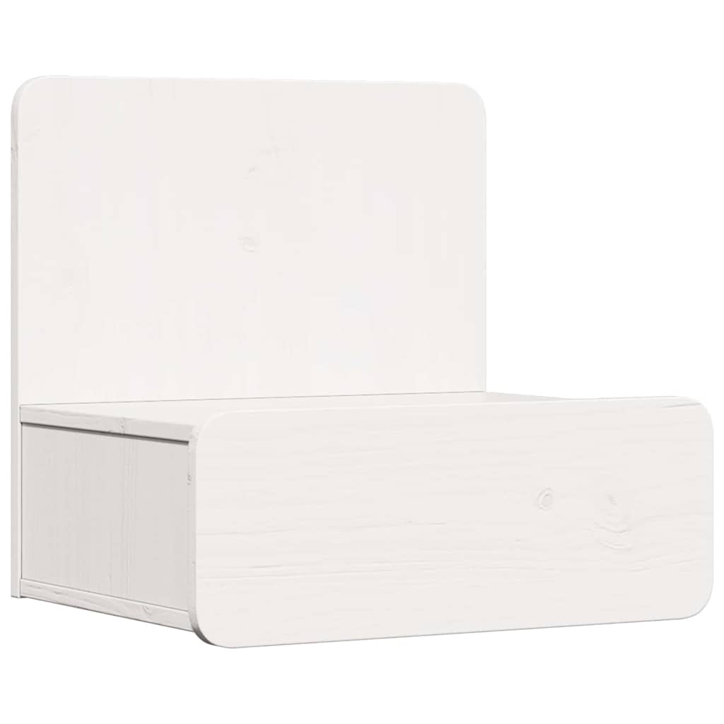Sengebord 2 pcs Hvid 44 x 32,5 x 40 cm Massivt fyrretræ