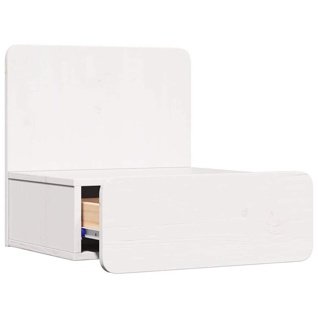 Sengebord 2 pcs Hvid 44 x 32,5 x 40 cm Massivt fyrretræ