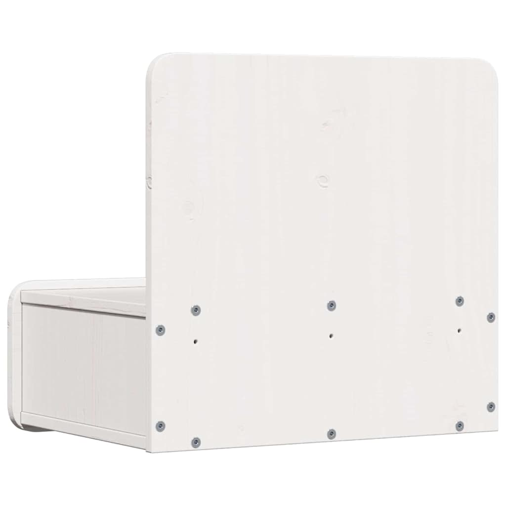 Sengebord 2 pcs Hvid 44 x 32,5 x 40 cm Massivt fyrretræ