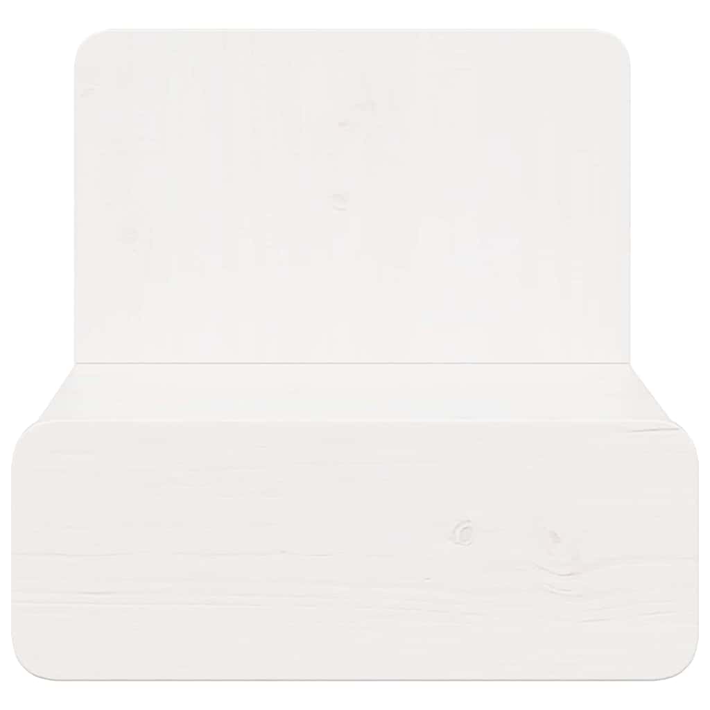 Sengebord 2 pcs Hvid 44 x 32,5 x 40 cm Massivt fyrretræ