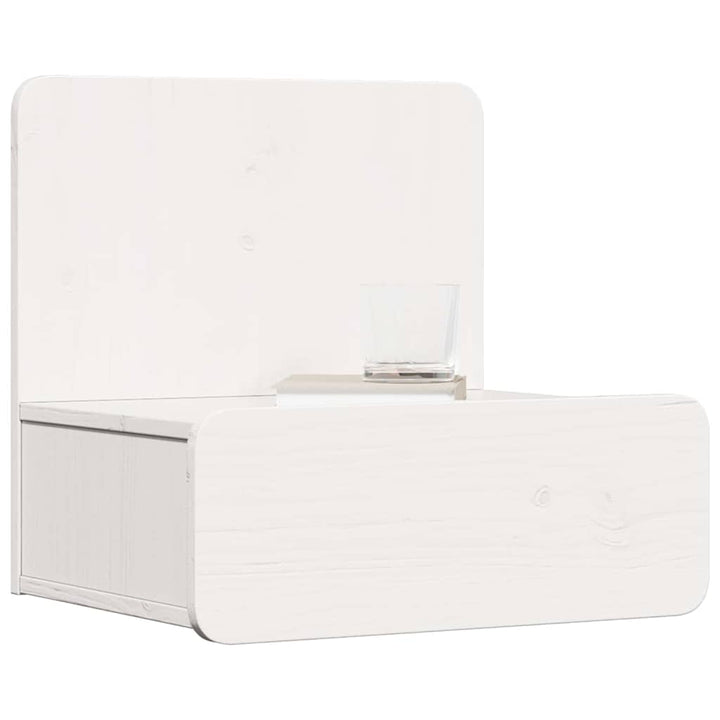Sengebord 2 pcs Hvid 44 x 32,5 x 40 cm Massivt fyrretræ