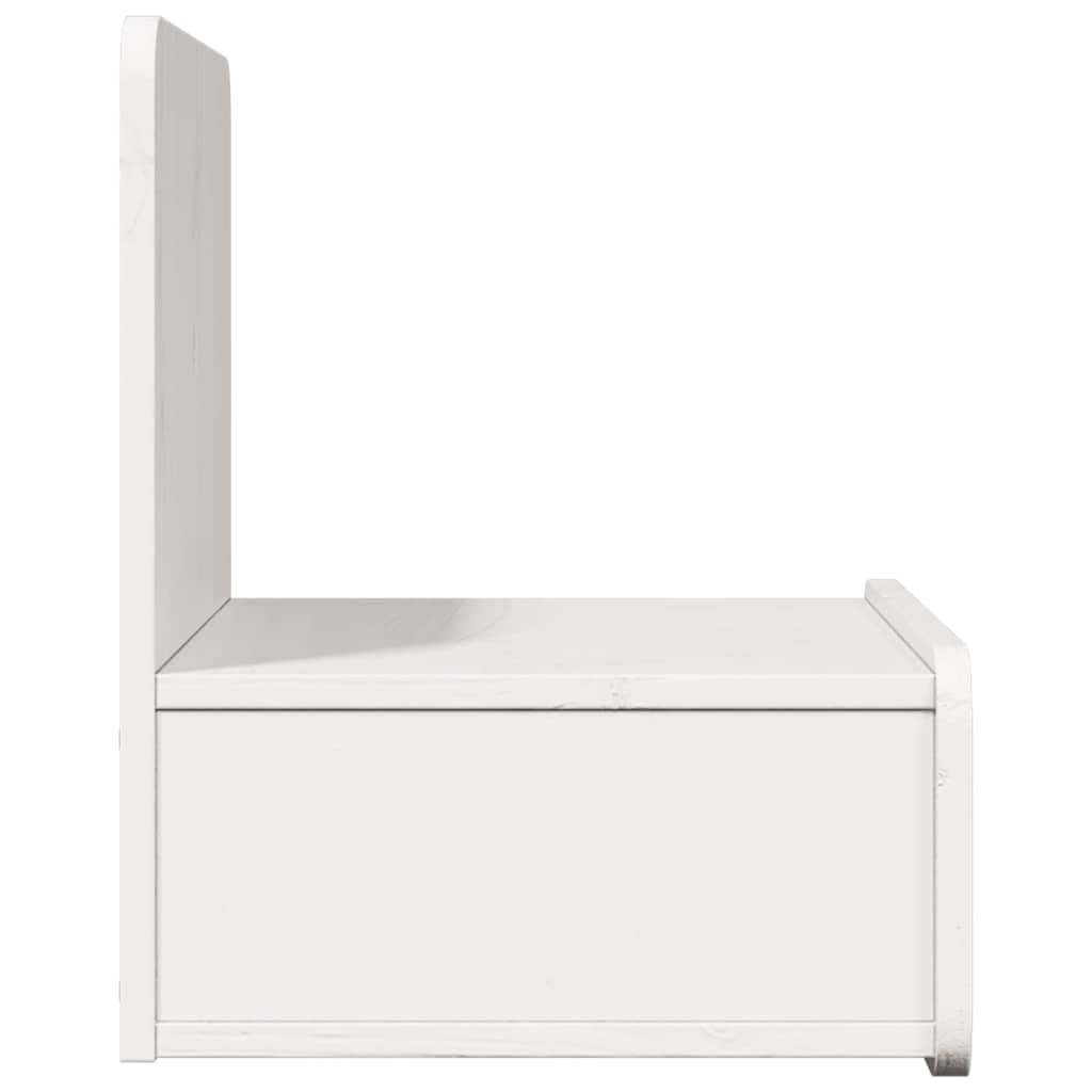 Sengebord 2 pcs Hvid 44 x 32,5 x 40 cm Massivt fyrretræ
