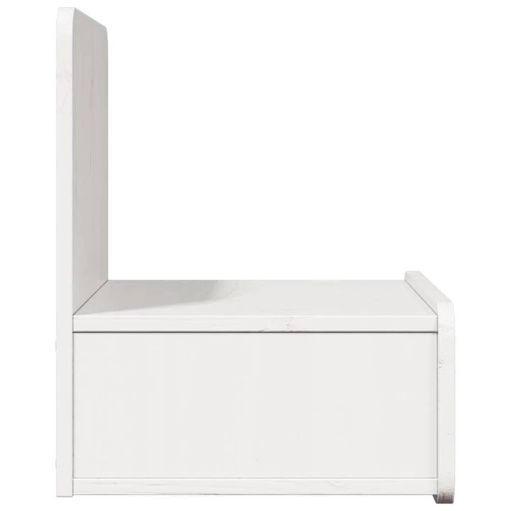 Sengebord 2 pcs Hvid 44 x 32,5 x 40 cm Massivt fyrretræ