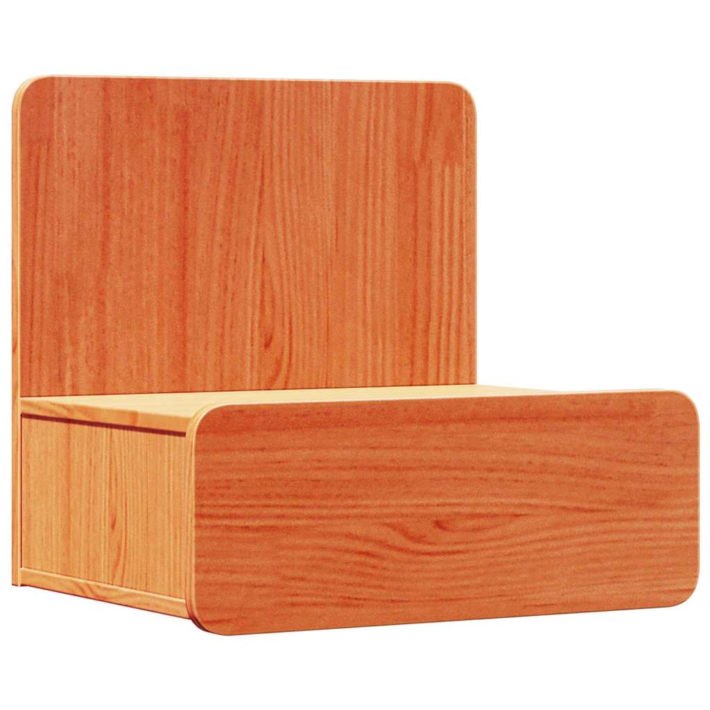 Sengebord 2 pcs Voks brun 44 x 32,5 x 40 cm Massivt fyrretræ