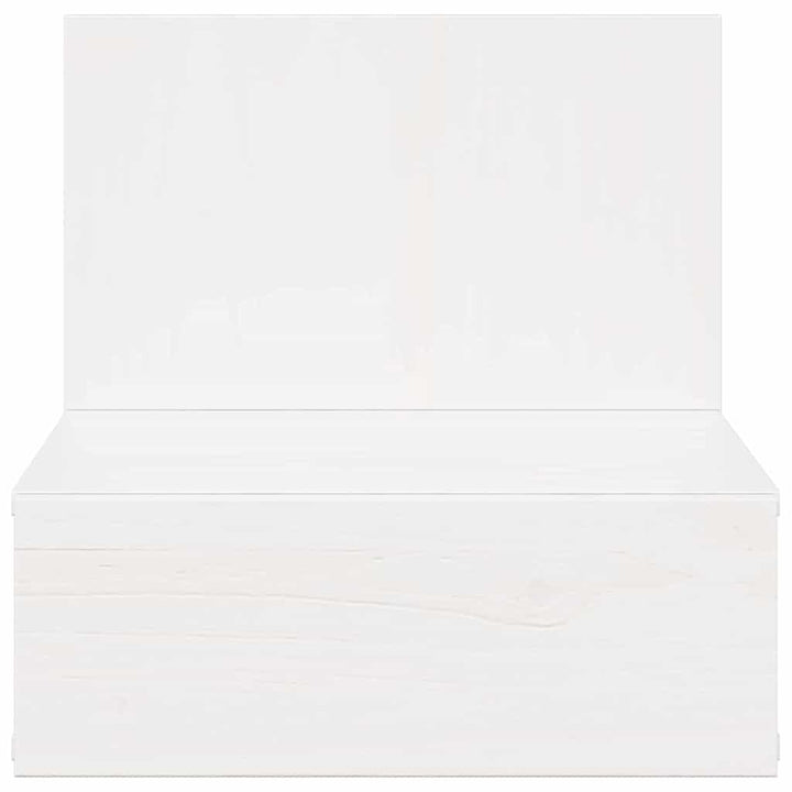 Sengebord med skuffe Hvid 42 x 32,5 x 40 cm Massivt fyrretræ