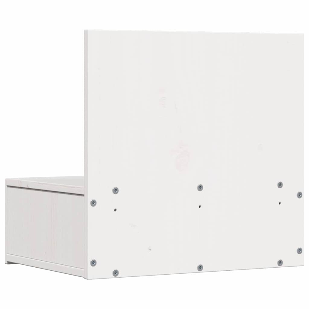 Sengebord 2 pcs Hvid 42 x 32,5 x 40 cm Massivt fyrretræ