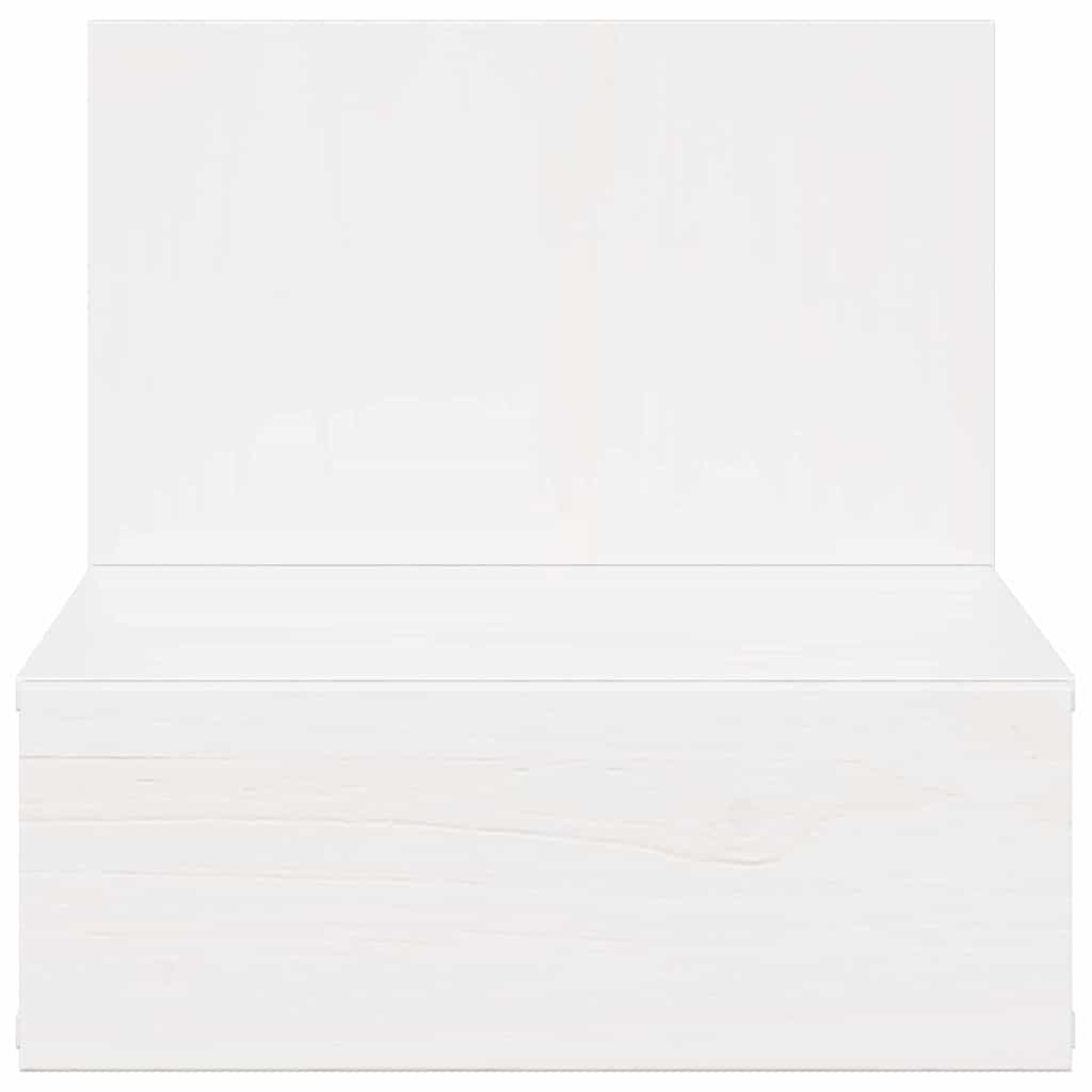 Sengebord 2 pcs Hvid 42 x 32,5 x 40 cm Massivt fyrretræ