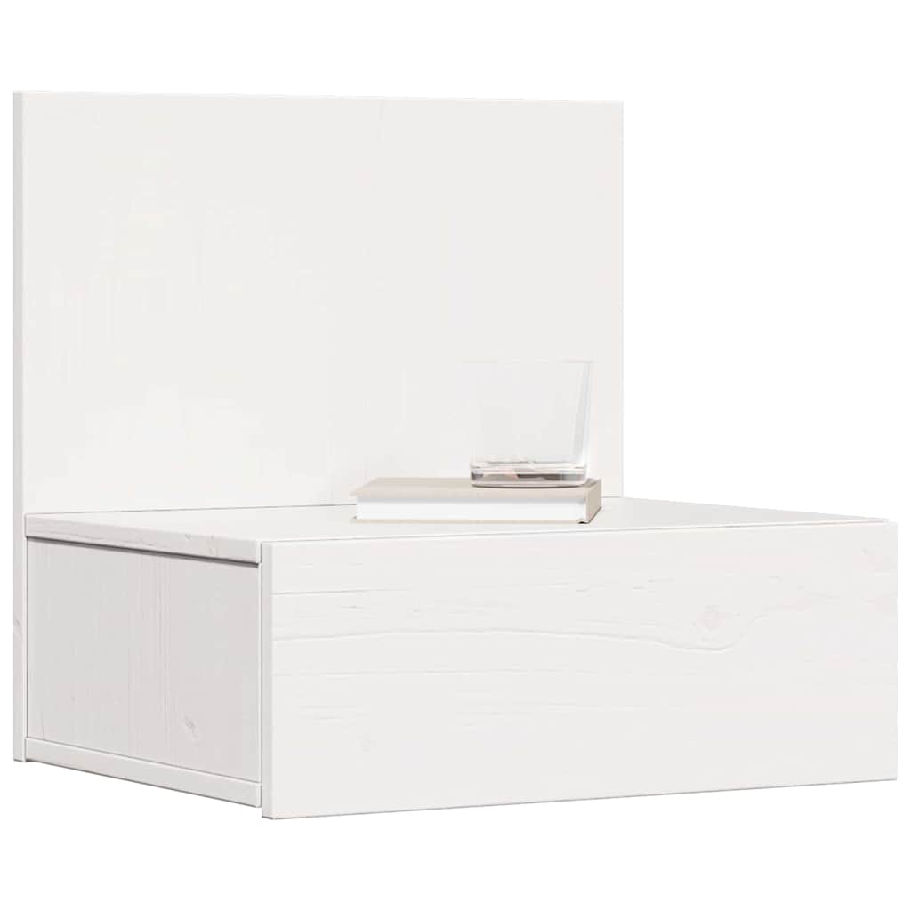 Sengebord 2 pcs Hvid 42 x 32,5 x 40 cm Massivt fyrretræ