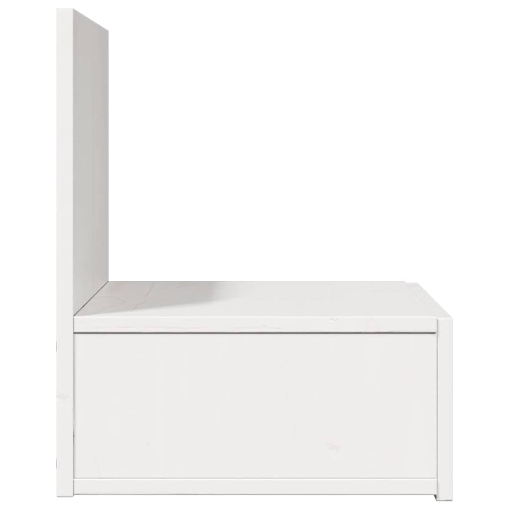Sengebord 2 pcs Hvid 42 x 32,5 x 40 cm Massivt fyrretræ